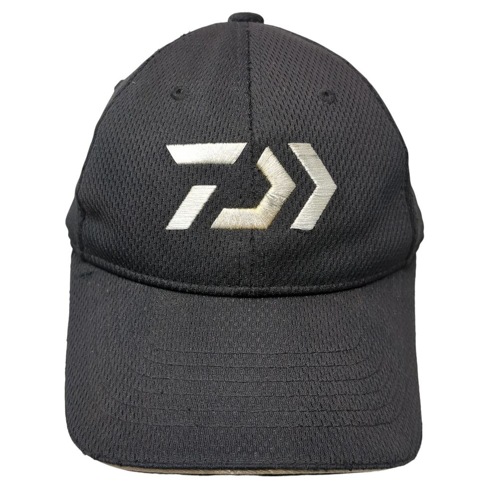Daiwa Strapback Baseball Cap Black One Size Adjustable Embroidered Vented Holes